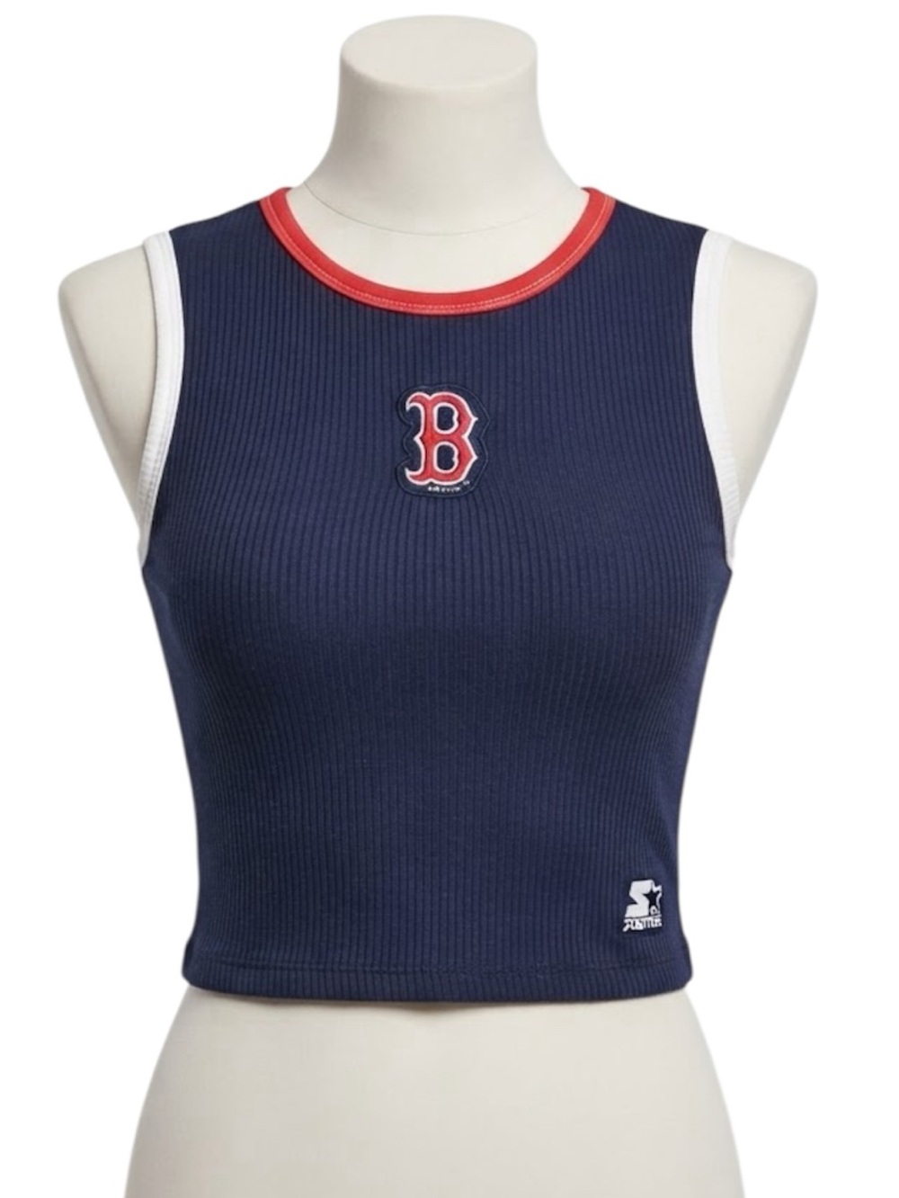 STARTER MLB G-III “Boston Red Sox” Ribbed Crop Top (NWT) (Size: Medium)